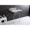 Kingston Brass 30 Carrara Marble Console Sink with Acrylic Legs, Marble WhitePolished Nickel LMS30MA6 - alternate 6